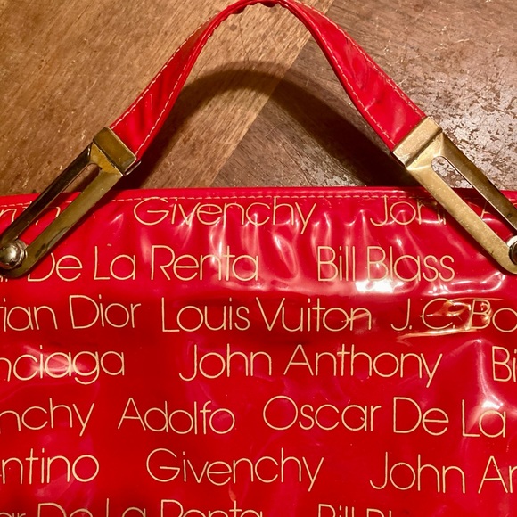 VINTAGE RED VINYL BAG! A Studio 54 Relic! EUC! - Picture 3 of 10